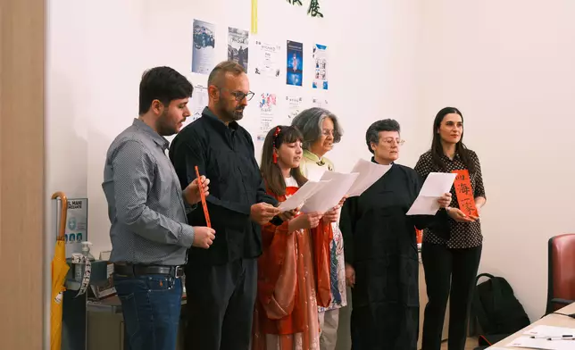 羅馬孔院「唱歌學中文」的第一期學員們為觀衆呈現出中國音樂的音韻之美。圖片來源：羅馬大學孔子學院