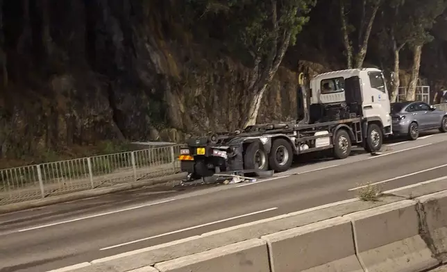 出事貨櫃車拖頭。Chi Fai FB