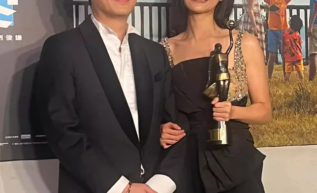 講到拍檔黃又南失落「最佳男配角」，她坦言有點為他感到失望。（本網記者攝）