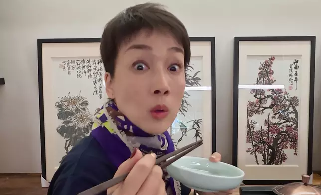 江美儀好味到雙眼發晒光。