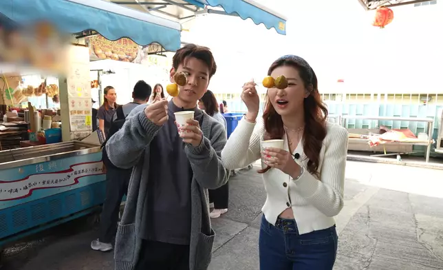 首站試食超大魚蛋及滷水大墨魚。