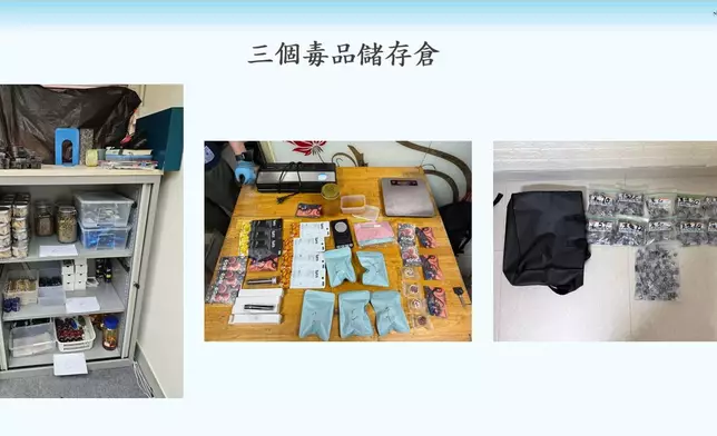 警方於4月15日採取一連串拘捕行動，成功搗破以上三個毒品儲存倉。