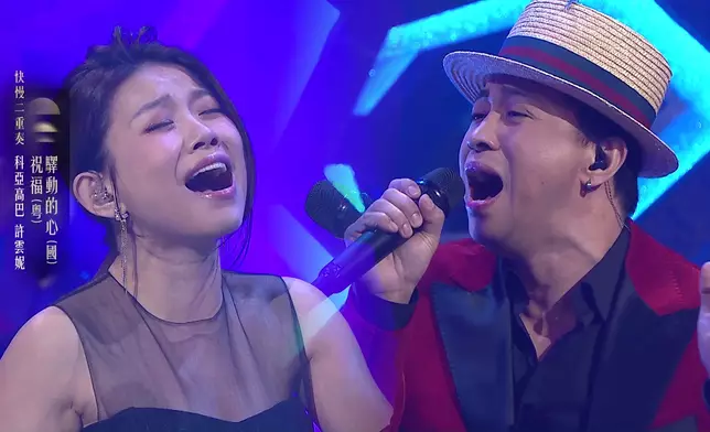 雲妮與高巴都唱到眼濕濕，牽動了肥媽和蔡宓婕的情緒。