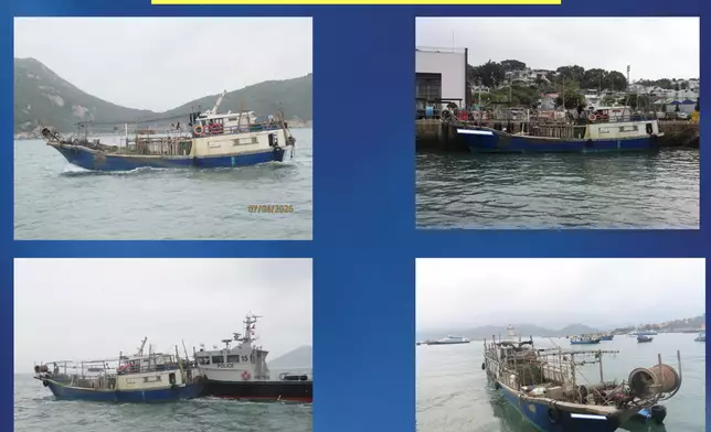 水警南分區聯同漁農自然護理署進行反非法捕魚聯合行動。