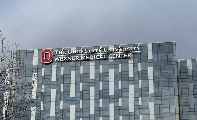 俄亥俄州立大學韋克斯納醫療中心（Ohio State University Wexner Medical Center）。攝於2026年3月30日，周一，俄亥俄州哥倫布市。（美聯社圖片/Patrick Aftoora-Orsagos） AP圖片