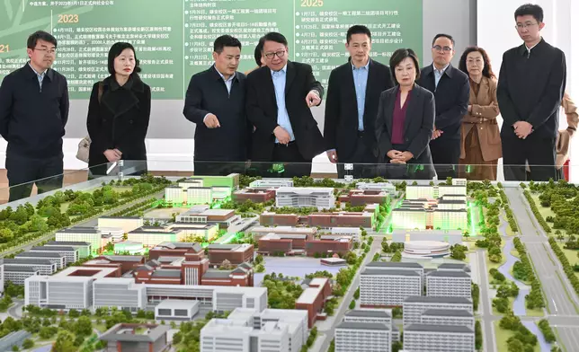 陳國基早前率領「大學城籌劃及建設組」代表團考察北京城市副中心及河北雄安新區。政府新聞處圖片