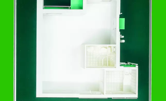 盛緻苑B座3樓至38樓15號單位的室內間格模型。政府新聞處圖片