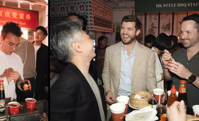 （左圖）Chef Vicky 在蓮香樓演繹經典港式夜宵；（右圖）賓客品味懷舊風味