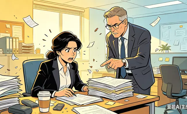 港女指經常被經理指責犯下「粗心大意的錯誤」。AI生成圖片