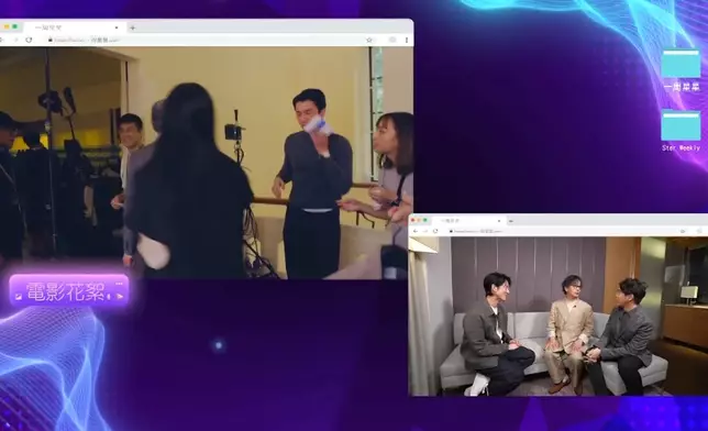 吳慷仁拍畢掌摑戲後，立即用冰袋敷臉。