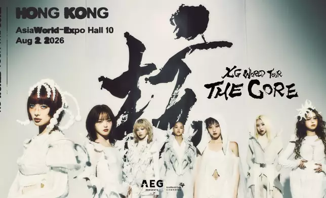 XG WORLD TOUR: THE CORE IN HONG KONG將於2026年8月2日在亞洲國際博覽館10號館舉行。主辦單位提供圖片