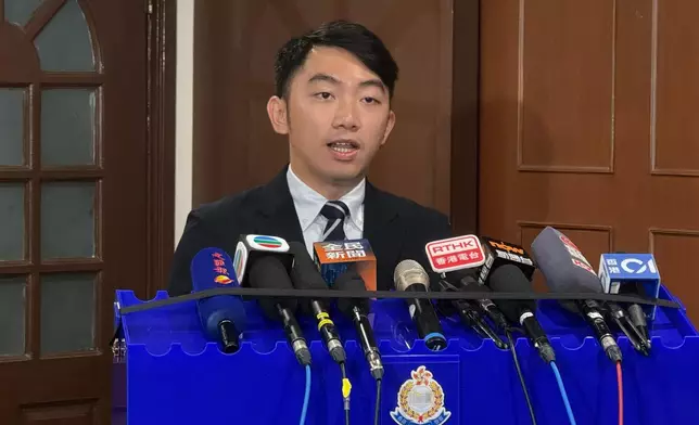 警方旺角警區刑事調查隊第10隊主管偵緝督察葉皓霖。