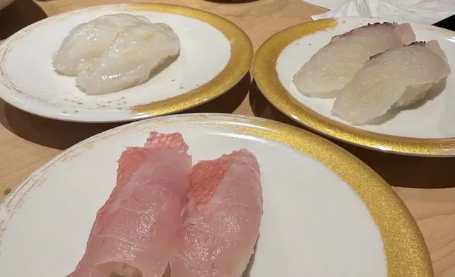 有食客近日光顧連鎖壽司店「合點壽司」時，在供應的金目鯛壽司上發現有白色小蟲，事件在網上引發熱議。threads圖片
