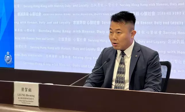 警方毒品調查科署理高級警司梁賀銘。