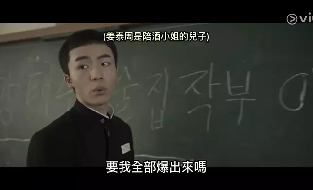 車恃穎高中時曾欺凌姜泰周。Viu提供圖片