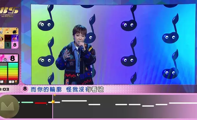 《泡沬》高音同低音都去到好準，真係幾難唱。