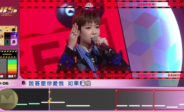 去到最後6秒，雖然音準剩番一格，但「姚寶」依然能夠沉著應戰，心理質素好好。