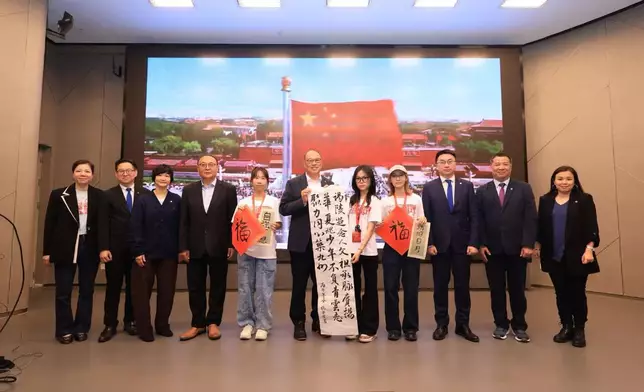 香港理工大學學生祭祖後所作書法作品。