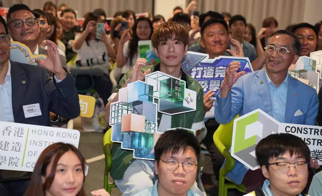 洪嘉豪今日（29日）出席香港建造學院開放日。