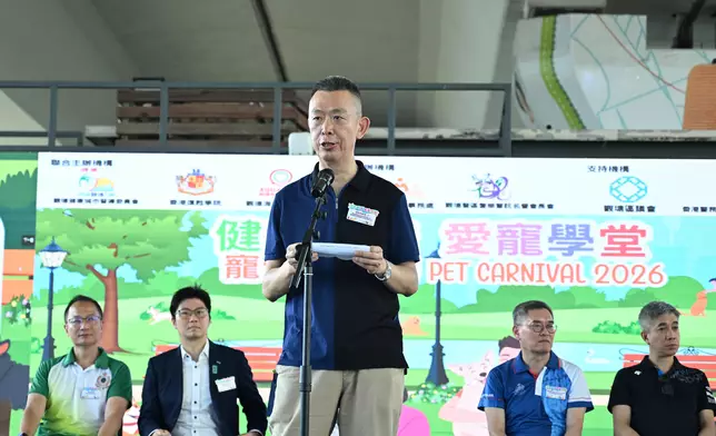 觀塘健康城市督導委員會暨觀塘警區耆樂警訊名譽會長會主席胡勁恒致詞。