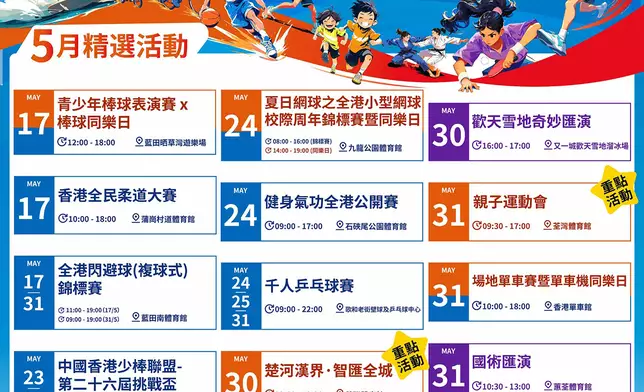 第 69 屆體育節 — 5 月精選活動一覽