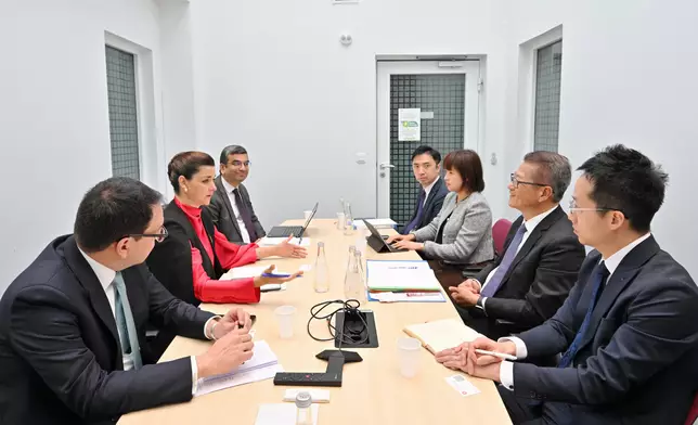 財政司司長繼續巴黎訪問行程。政府新聞處圖片