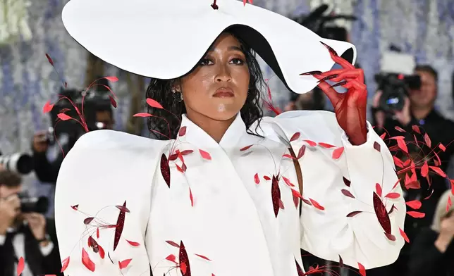 大坂直美於2026年5月4日周一在紐約出席大都會藝術博物館服裝學院慈善晚宴，慶祝「服裝藝術」展覽開幕。（美聯社圖片/Evan Agostini/Invision） AP圖片