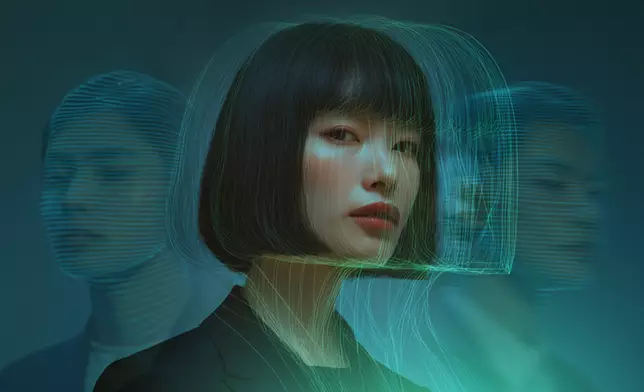 女性肖像與數位加密保護屏障，展現數碼環境中 AI 代理的身分驗證重要性