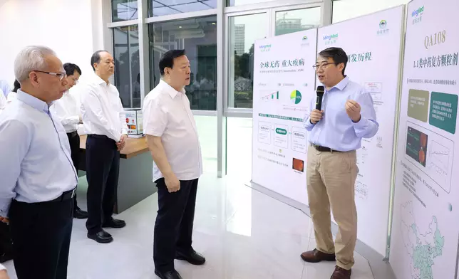 夏寶龍在岐微生物科技股份有限公司調研。港噢辦圖片