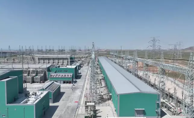 寧夏首次向福建及廣東輸送綠色電力。CCTV影片截圖