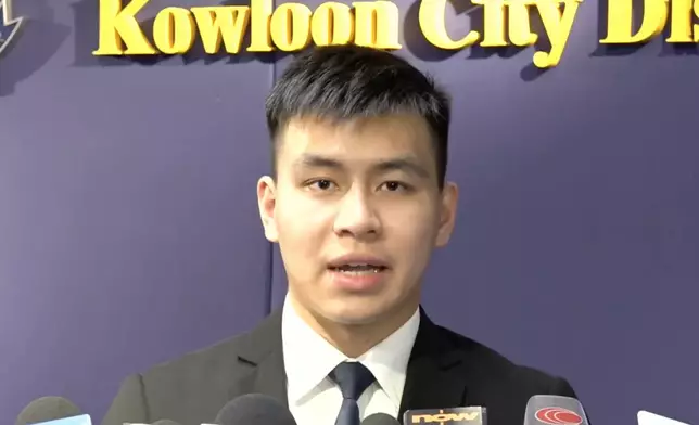 九龍城警區刑事調查隊第五隊主管偵緝督察吳泓軒。香港警察FB