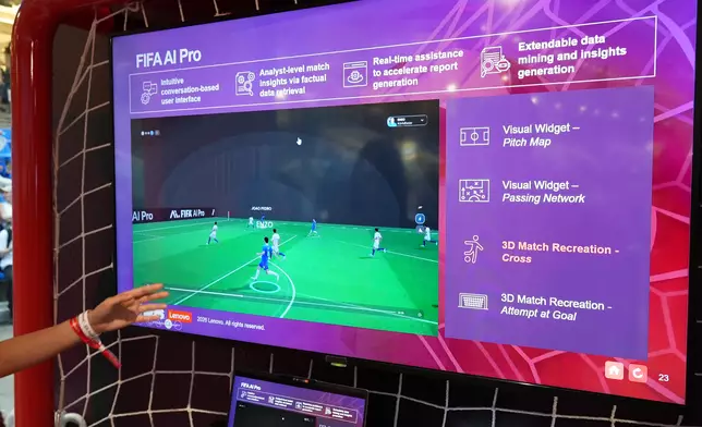 「FIFA AI Pro」可在今年世界盃期間為全部48支參賽隊伍提供強大的數據分析與賽事表現洞察。巴士的報記者攝