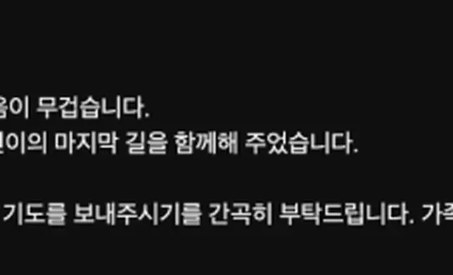 一名住在美國的表姐6月11日在SUJIN的YouTube頻道影片下方留言沉痛宣告這起不幸噩耗。YouTube截圖