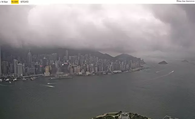 分區實時天氣情況。天文台網站圖片