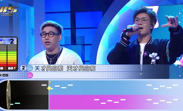 張與辰隊發動技能搶分！劉威煌隊勁無奈。