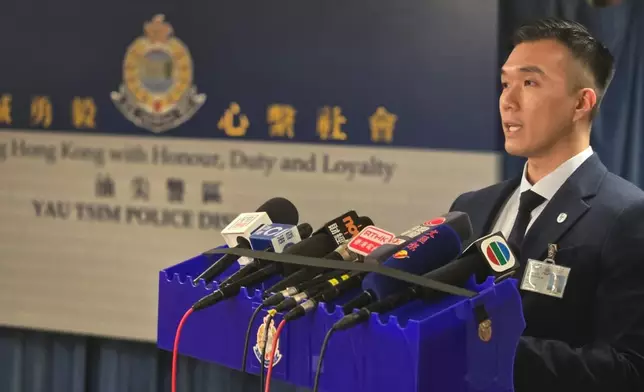 警方油尖警區重案組第二隊主管督察曾智皓。