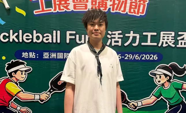 何博文享受運動樂趣。