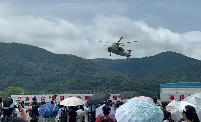 石崗軍營開放日。巴士的報記者攝