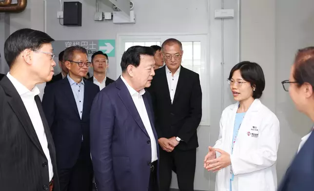 中央港澳工作辦公室主任、國務院港澳事務辦公室主任夏寶龍抵港考察調研。 政府新聞處圖片