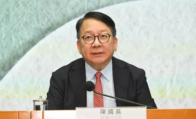 政務司司長陳國基。資料圖片