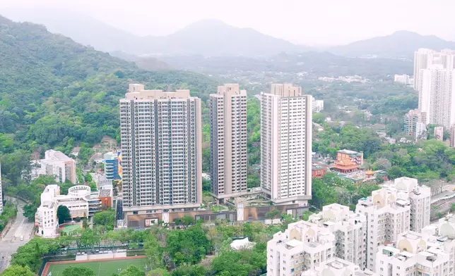 獲得優質建築大獎優異獎的粉嶺專用安置屋邨樂嶺都匯全景