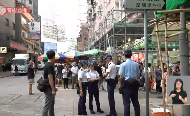 旺角塘尾道發生命案，警方到場調查。有線新聞影片截圖