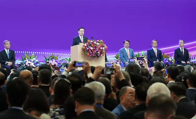 慶回歸29周年，特區政府在灣仔會展舉行慶祝酒會。