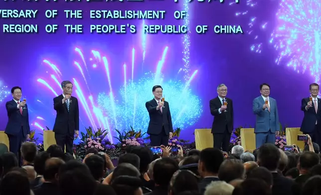 慶回歸29周年，特區政府在灣仔會展舉行慶祝酒會。