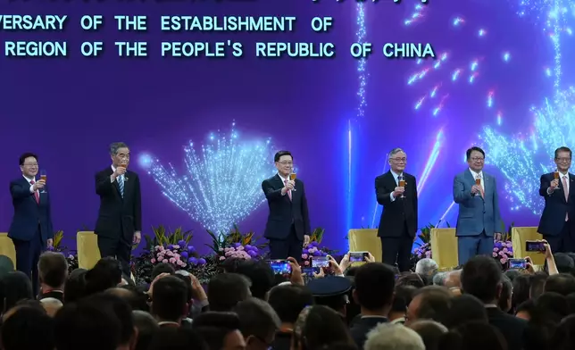 慶回歸29周年，特區政府在灣仔會展舉行慶祝酒會。