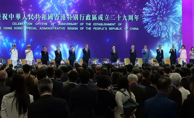 慶回歸29周年，特區政府在灣仔會展舉行慶祝酒會。