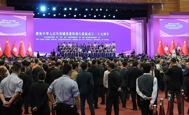 慶回歸29周年，特區政府在灣仔會展舉行慶祝酒會。