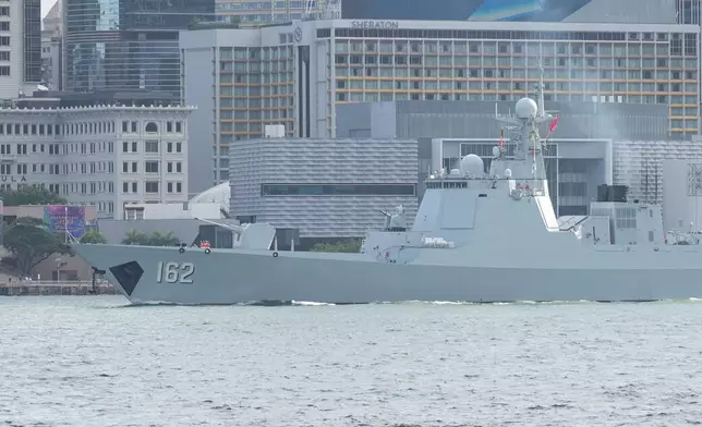 南寧艦早上進入維港情況。巴士的報記者攝