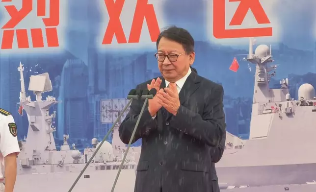 陳國基出席歡送儀式並致辭。巴士的報記者攝