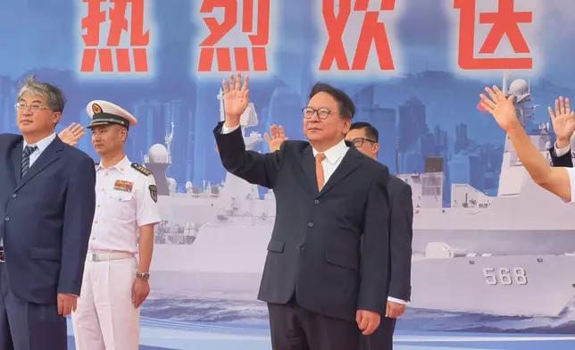 陳國基出席歡送儀式並致辭。巴士的報記者攝